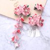 3Pcs Kimono Hair Accessories Japanese Kimono Flower Hair Clips Tassel Hair Hairpins Japanese Style Kimono Hair Barrettes Hair Accessories for Women (Pink)