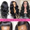 SHUQISH 30 Inch Human Hair Lace Front Wigs For Black Women 150% Density 4x4 Brazilian Body Wave Lace Front Closure Wigs Human Hair Natural Color