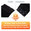 RUNATURE 22 Inch Hair Extensions Clip in Off Black Hair Extensions Clip in Human Hair Double Weft Straight Clip in Hair Extensions Black Human Hair Full Head 120g 7 Pieces