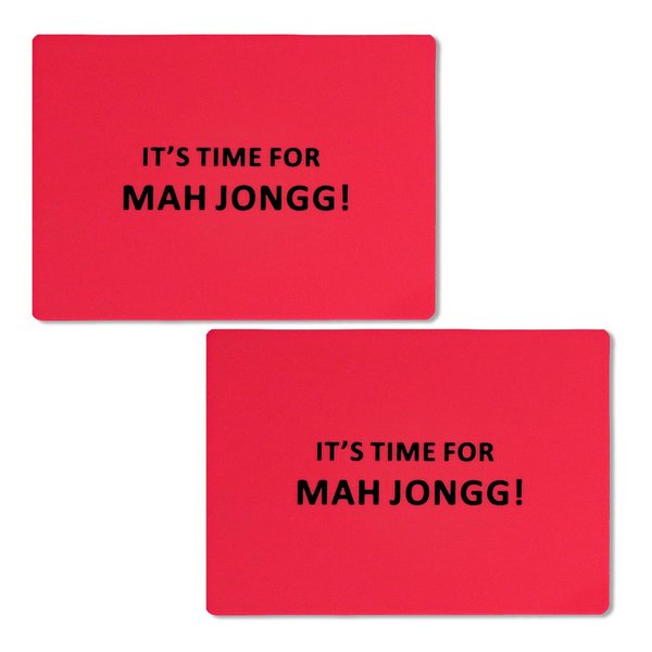 GRACIAS Set of 2 Red Mahjong Tile Mixers (Shufflers), Plastic Mahjongg Accessories for Shuffling and Mixing Tiles & Playing Mahjong Game