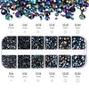 5320 Pieces Flat Back Gems Round Crystal Rhinestones 6 Sizes (1.5-6 mm) with Pick Up Tweezer and Rhinestones Picking Pen for Crafts Nail Face Art Clothes Shoes Bags DIY (BlackAB)