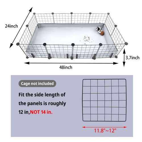 DZWLKJ Guinea Pig Cage Liner Tarp Bottom Waterproof and Washable Base Also for Rabbits, Bunny, Chinchesillas, Hedgehog, Ferrets and Other Small Animals(24x48 inches)
