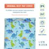 Wildkin Kids Nap Mat Cover for Boys & Girls, Sewn-in Flap Design Rest Mat Cover, Perfect for Preschool and Daycare, Fits Our Vinyl Nap Mat up to 1.5 Inches Including Basic Sleep Mat (Dinosaur Land)