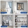 Shower Curtain Rod Adjustable Curtain Rods 33-59 Inch Black Shower Rod Curtain Rods no Drilling Expandable Tension Curtain Rod Spring Curtain Rod for Bathroom Closet Doorway Door