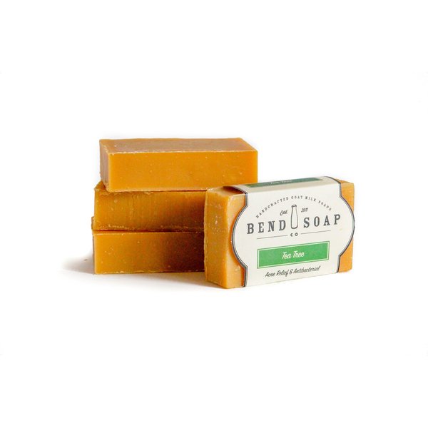 Goat Milk Soap – Natural Skin Care with Coconut & Olive Oil – Body & Hand Soap for Sensitive Skin & Eczema by Bend Soap Co., 4.5 oz, Tea Tree