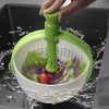 BANU Salad Spinner, Multi-Use Kitchen Collapsible Spinning Colander with Handle, Strainer, Washer Dryer Drainer Compact Storage, for Washing, Cleaning & Drying Greens, Vegetables, Fruits