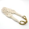 luzen 1Pcs Crochet Headbands Elastic Macrame Boho Headbands Braided Hairband Headpiece Headwrap Headwear Hair Accessories for Women Girls Sport and Fashion, Beige