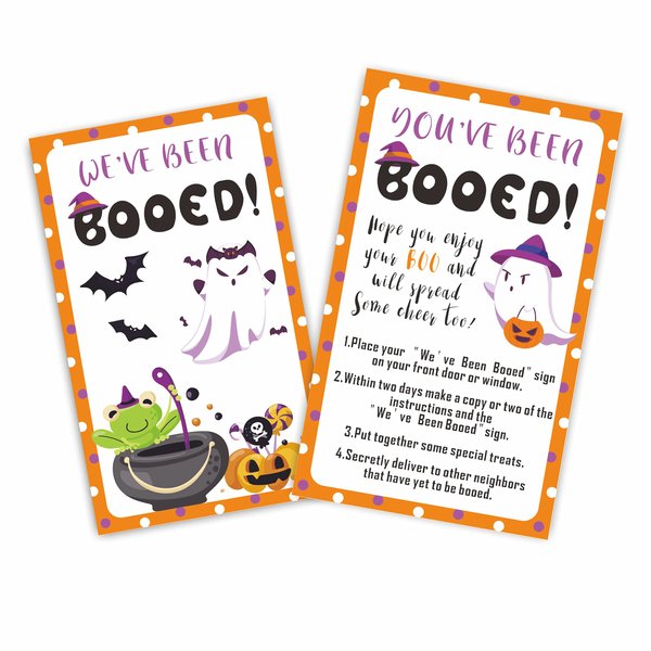 Halloween Party Game, Halloween Supplies, Decors, We’ve Been BOOED, I’ve Been BOOED Game card sets, 40 cards(wsj-003)