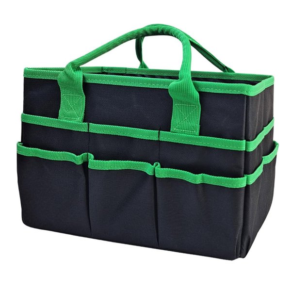 Mewise Teacher Handle Tote Bag Organizer,Tote Bag Organization for Crafts,Art,Paper,Books,School,Sewing,Travel with Handles,Ofiice Supplies Storage (Black)
