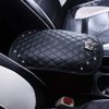 Diamond Center Console Cover Bling Arm Rest Cover for Car Armrest Cover Women Girl 7.5" x 11",Black