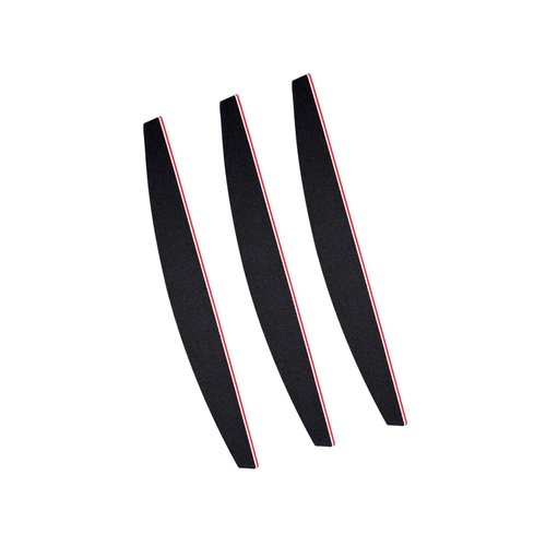 LNAUJS 3 Pack 100/180 Grit Nail Files, Reusable Black Half Crescent Shape Nail Buffer Tools