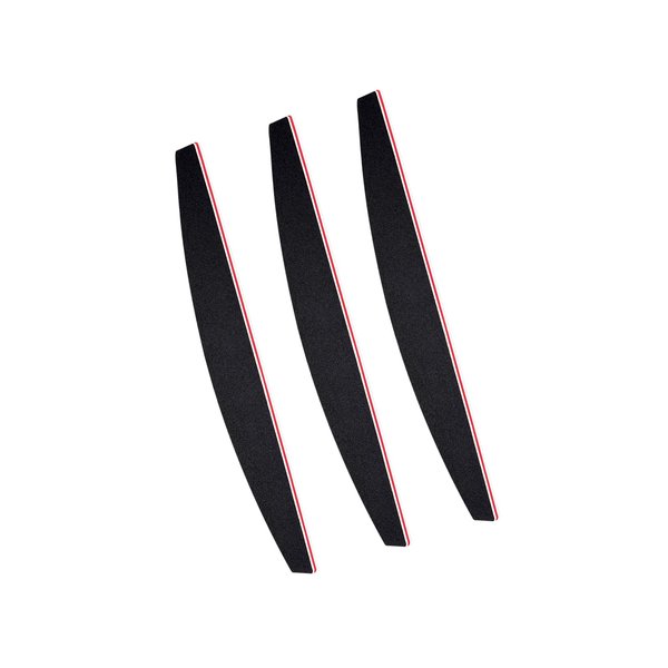 LNAUJS 3 Pack 100/180 Grit Nail Files, Reusable Black Half Crescent Shape Nail Buffer Tools