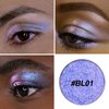 FOCALLURE Eyes On Me Pressed Powder Eyeshadow, Shimmery Eye Makeup & Highlight, Long-Lasting, High Pigmented Single Shade Eye Color, Glitter Finish, Hypoallergenic, BL01 Blue Sand