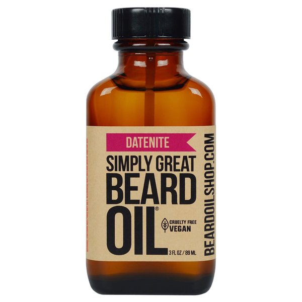 Simply Great Beard Oil - DATENITE Scented Beard Oil - Beard Conditioner 3 Oz Easy Applicator - Natural - Vegan and Cruelty Free Care for Beards - Gifts for Men