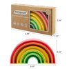 MCGMITT Rainbow Stacker Toy, Silicone Rainbow Stacking Toy, Rainbow Building Blocks, Kids and Toddler Stacking Toy, Rainbow Decor Toys, Helps Kids Develop Hand-Eye Coordination, 5 Layers