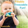 teetherpop - Fillable Silicone Teether for Breastmilk, Water, Purees & More, Baby Popsicle Teethers for Freezing Milk & Cooling Teething Relief (PinkLimon)