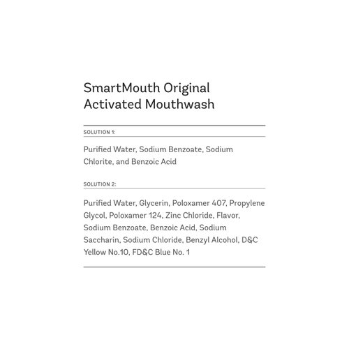 SmartMouth Original Activated Mouthwash - Adult Mouthwash for Fresh Breath - Oral Rinse for 24-Hour Bad Breath Relief with Twice Daily Use - Fresh Mint Flavor - 0.4 Fl Oz (30 Travel Packs)