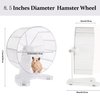 Super Silent Hamster Wheel, 8.5 Inches Small Animal Exercise Wheel for Gerbil, Syrian & Dwarf, Chinchilla Wheel with Stable Stand, Clear