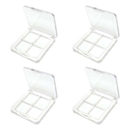 yueton 4PCS Empty Lipstick Palette Clear Acrylic Lipstick Box DIY Eyeshadow Powder Palette Empty Cosmetic Container