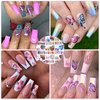 100 Sheets Nail Foil Transfer Sticker Kit, Bagvhandbagro Nail Art Decals Nail Foil Tips Starry Sky Laser Flower Leopard Print Transfer Foils Stickers DIY Nail Art Decorations Nail Supplies Nail Design