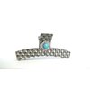 Generic Long chunky dark silver turquoise blue stone metal native tribal hair claw clip