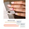 Wahrshei Semi Cured Gel Nail Strips | 20pcs Jelly Beige Semi Cured gel Nails Sticker | Gel Nail Wraps UV for Home Nails DIY
