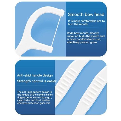 Floss Picks Dental Floss Picks with 4 Travel Handy Cases 200 Count Flossers