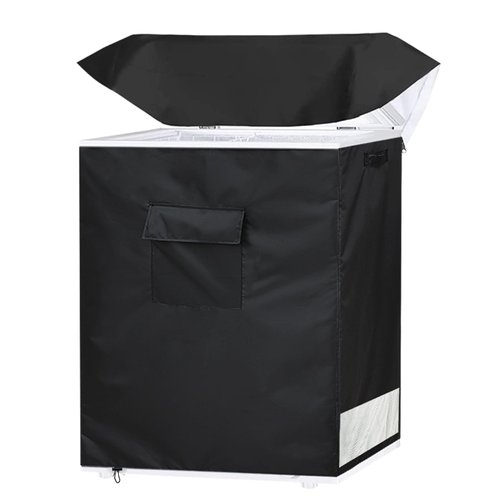 Chest Freezer Covers for Outside(32.5W×22.5D×33.5H)in,Compatible with midea 7.0 Cubic Feet Chest Freezer,Black Deep Freezer Covers Waterproof Top With Zipper to Open, Outdoor All-season Protection