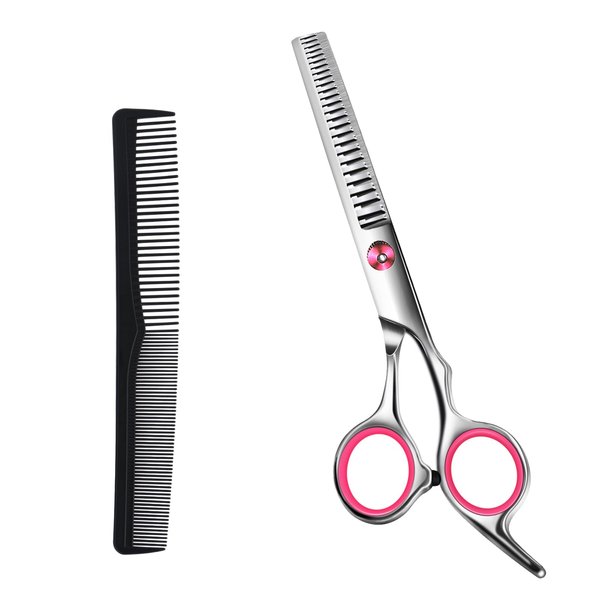 Thinning Shears For Hair Cutting 6.5 in Professional Hair Barber Scissors Barber’s Texturizing Teeth Shears for Hairdressing Salon Home Hair Cutting Shears Hair Scissors for Women Men Kids Babies Dogs