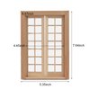 Dollhouse Accessories Miniature Windows 1: 12 Scale Furniture Window Frame Model 28 Panes Dollhouse Decoration Fiary Window DIY Mini House Ornaments (Wood)