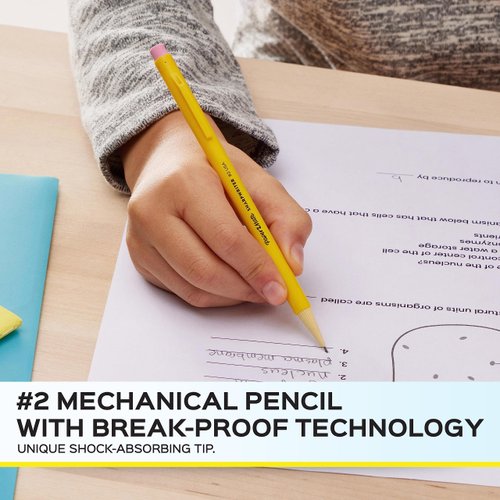 Paper Mate SharpWriter Mechanical Pencils 0.7 mm HB Number 2 Pencil Lead, School Supplies, Office Supplies, Classroom Must Haves, College School Supplies, Assorted Colors, 12 Count