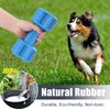 PawfectPals Indestructible Dumbbell Dog Chew Toy for Aggressive chewers, Interactive Puzzle Toy, Food Dispenser Feeder, Natural Rubber Bite Resistant for Teeth Dental Cleaning-Insert Treats (Blue)