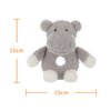 Apricot Lamb Baby Hippo Soft Rattle Toy, Plush Stuffed Animal for Newborn Soft Over 0 Months (Hippo, 6 Inches)