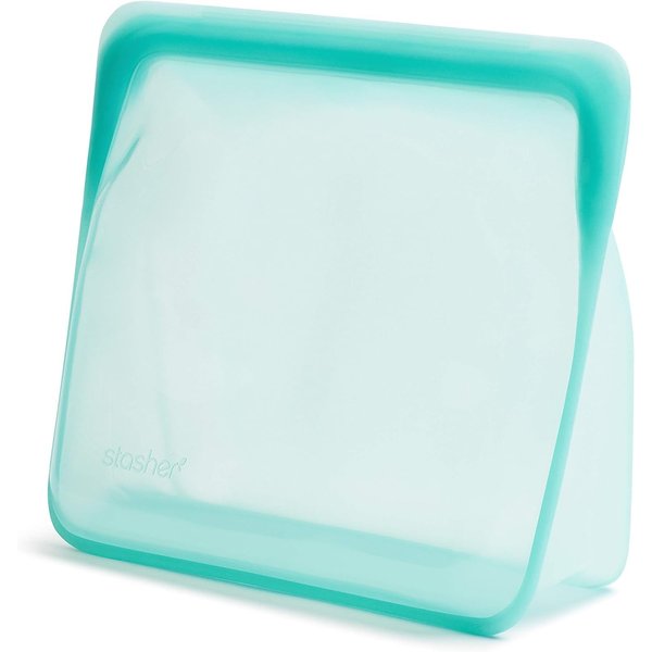 Stasher Platinum Silicone Food Grade Reusable Storage Bag, Aqua (Stand-Up Mega) | Reduce Single-Use Plastic | Cook, Store, Sous Vide, or Freeze | Leakproof, Dishwasher-Safe, Eco-friendly | 104 Oz
