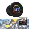 Blue Light DC 12 V Waterproof LED Digital Display Voltage Gauges Round Panel for Boat Marine Car Motorcycle Car Voltmeters with Terminals Waterproof Voltmeter Battery Tester with