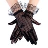 SATINIOR 8 to 15 Years Old Girls Lace Gloves Tea Party Gloves Princess Dress Gloves Floral Bow Elegant Wedding Gloves (Black)