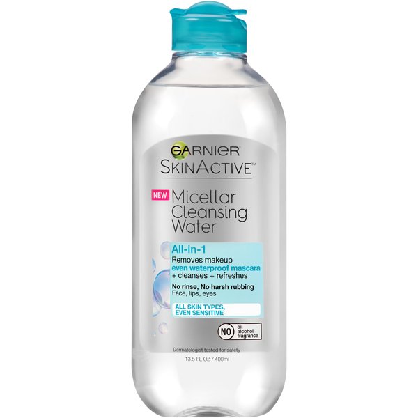 Garnier SkinActive Micellar Cleansing Water, For Waterproof Makeup, All Skin Types, 13.5 fl. oz.