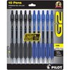 PILOT G2 Premium Fine Point Gel Ink Pen, 0.7 mm, Refillable & Retractable Rolling Ball, 5 Black and 5 Blue pens (Bulk pack of 10 Pens) (14784)