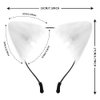 anpiwshjo Fox Cat Wolf Rat Ears Headband, Halloween Furry Headband, Animal Ears Headband, Halloween Christmas Cat Costumes Cosplay Party for Women Men Adult (White)