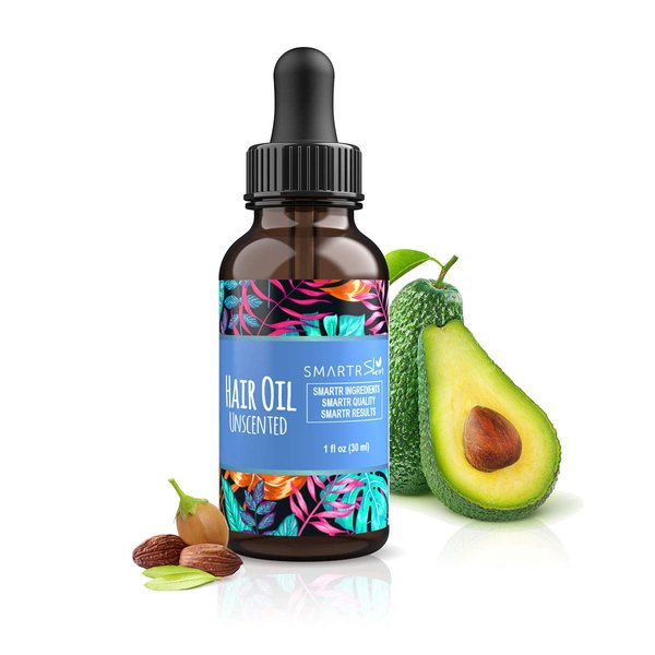 Hair Oil for Hair Growth for Women - Contains Jojoba Oil, Argon Oil, Vitamin E, Sweet Almond Oil, Aloe Vera, Grapeseed Oil - For Dandruff, Split End Repair, Scalp Treatment (Unscented)