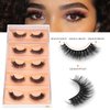 DYSILK Cat Eye Lashes False Eyelashes - Mink Lashes 5 Pairs 6D Lash Extension Kit Fluffy Lashes Fake Eyelashes Natural False Lashes Reusable Mink Lashes | Cat-Eye 8-15mm