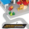 Driven by Battat – 25pc Drive-Thru Playset – Mini Car Track Set – Food Truck, School Bus, Pick-up, Camper Van & More – Gift Car Toys for 3 Year Old+ – Various Driving Routes
