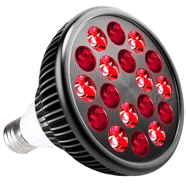 Wolezek Red Light Therapy, 18 LEDs Red Light Therapy for Body and Face with 660nm Red and 850nm Near-Infrared Combo Wavelength, Infrared Light Therapy Lamp Device for Skin Care Pain Relief (Only Bulb)