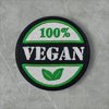 100% Vegan Embroidered Patch – Iron-On, 3.3 x 3.3 inches – Eco-Friendly Badge for Jackets & Bags