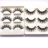 Sunniess Hair Imported Korea Fiber Faux Mink False Eye lashes Handmade Reusable Long Cross Volume Dramatic Lashes Natural Look Makeup Thick Black Fake EyeLashes