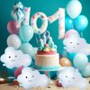TUEPULL 4pcs 30" White Cloud Foil Balloons for Birthday Baby Shower Themed Party Birthday Party Wedding Decorations Supplies (DIY Cloud)