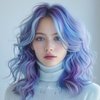 Hair Chalk for Girls Kids Adults, Blue Purple Temporary Hair Color Dye, Washable Hair Chalk Comb - Kids Hair Dye Makeup For Party Halloween Christmas Birthday Cosplay Festivals