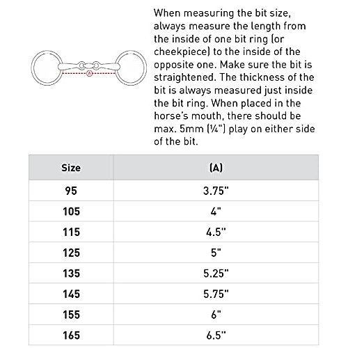 HORZE Mullen Mouth Loose Ring Snaffle Bit - 4 1/2