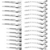 65Pcs Duck Billed Hair Clips for Styling Sectioning, Metal Silver Alligator Clips for Women, 3 Sizes for Roller, Pin Curl Loc Clips for Retwist, Salon, Barber, Bows DIY