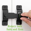 INIRET 2 Packs Barn Door Latches，4.33”x 3.23” Stainless Steel barn gate flip Door Latch Bi-fold Door Lock (Matte Black_2 Pack)